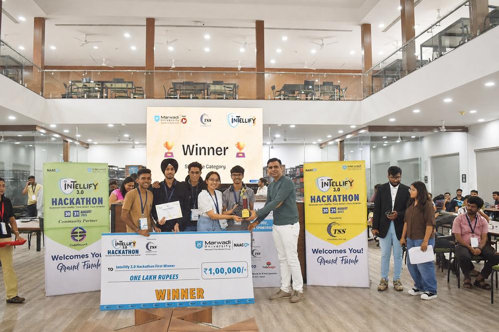 Grand Finale Winners receiving their awards on stage